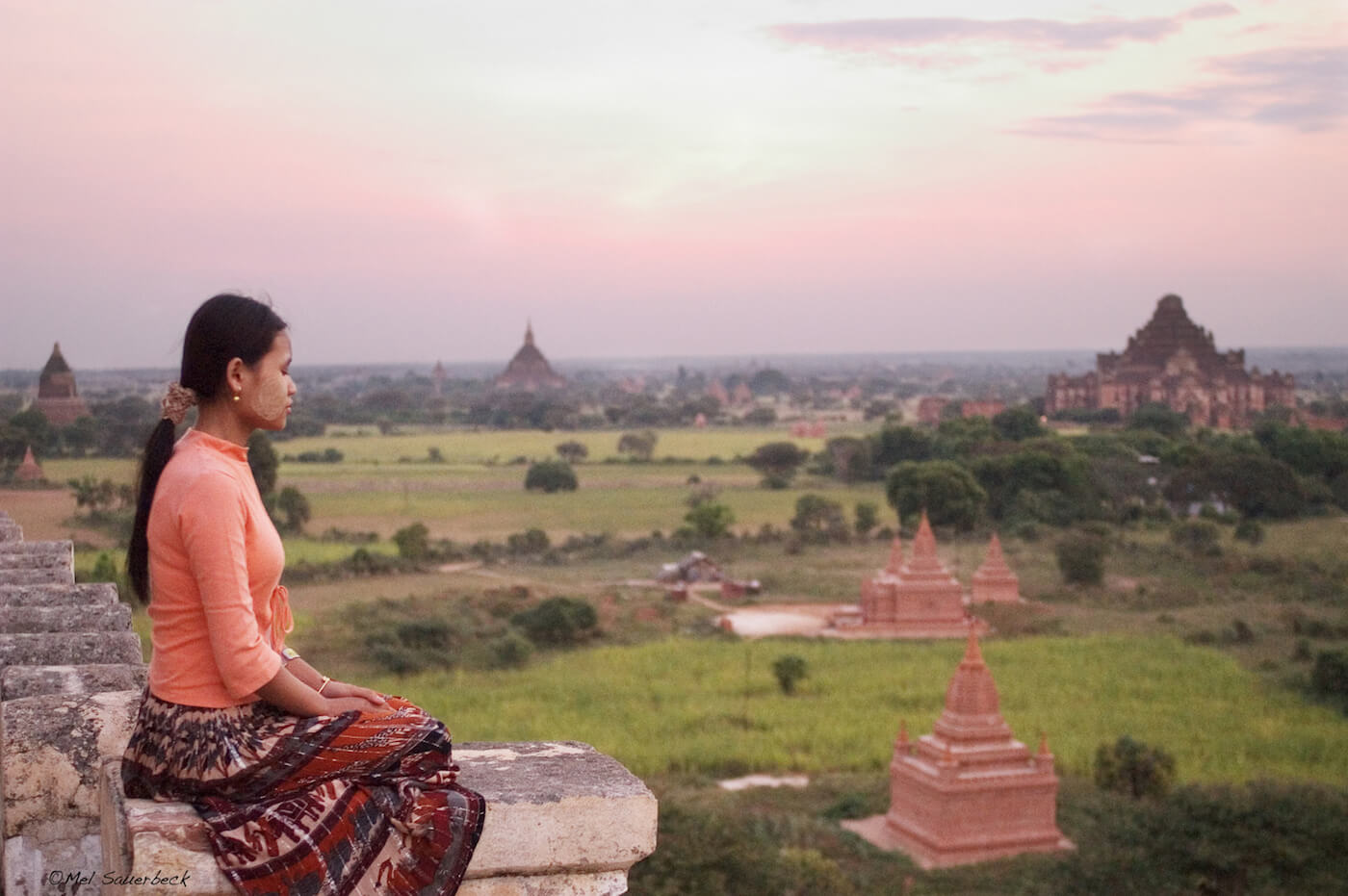 Meditation on Top of Pagoda, Bagan, Myanmar (Burma(